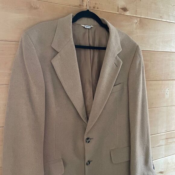 Vintage Bill Blass Camel Hair Blazer Corpcore Quiet Luxury - Picture 3 of 11